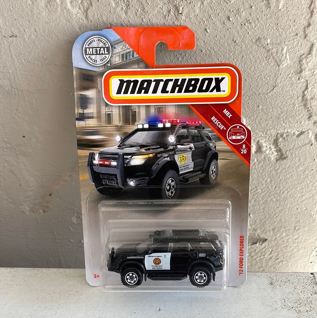 Matchbox '12 Ford Explorer San Diego Police Vehicle