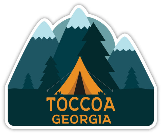Toccoa Georgia Souvenir 2-Inch Vinyl Decal Sticker Camping Tent Design - [ash-ling] Booksellers
