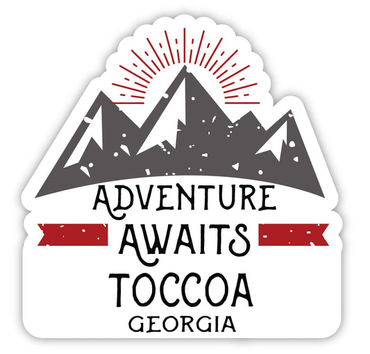 Toccoa Georgia Souvenir 4-Inch Vinyl Decal Sticker Adventure Awaits Design - [ash-ling] Booksellers