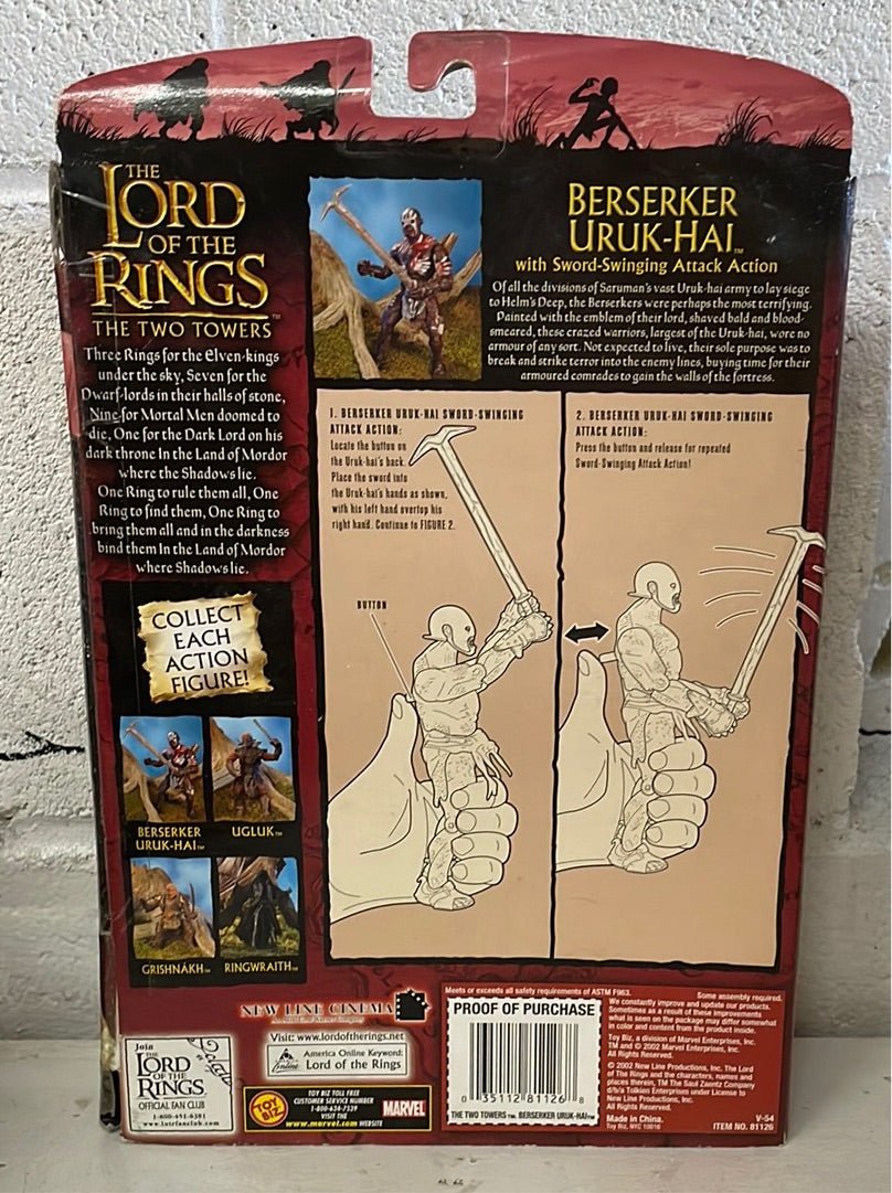 Berserker Uruk-Hai Action Figure - The Lord of the Rings: The Two Towers - [ash-ling] Booksellers