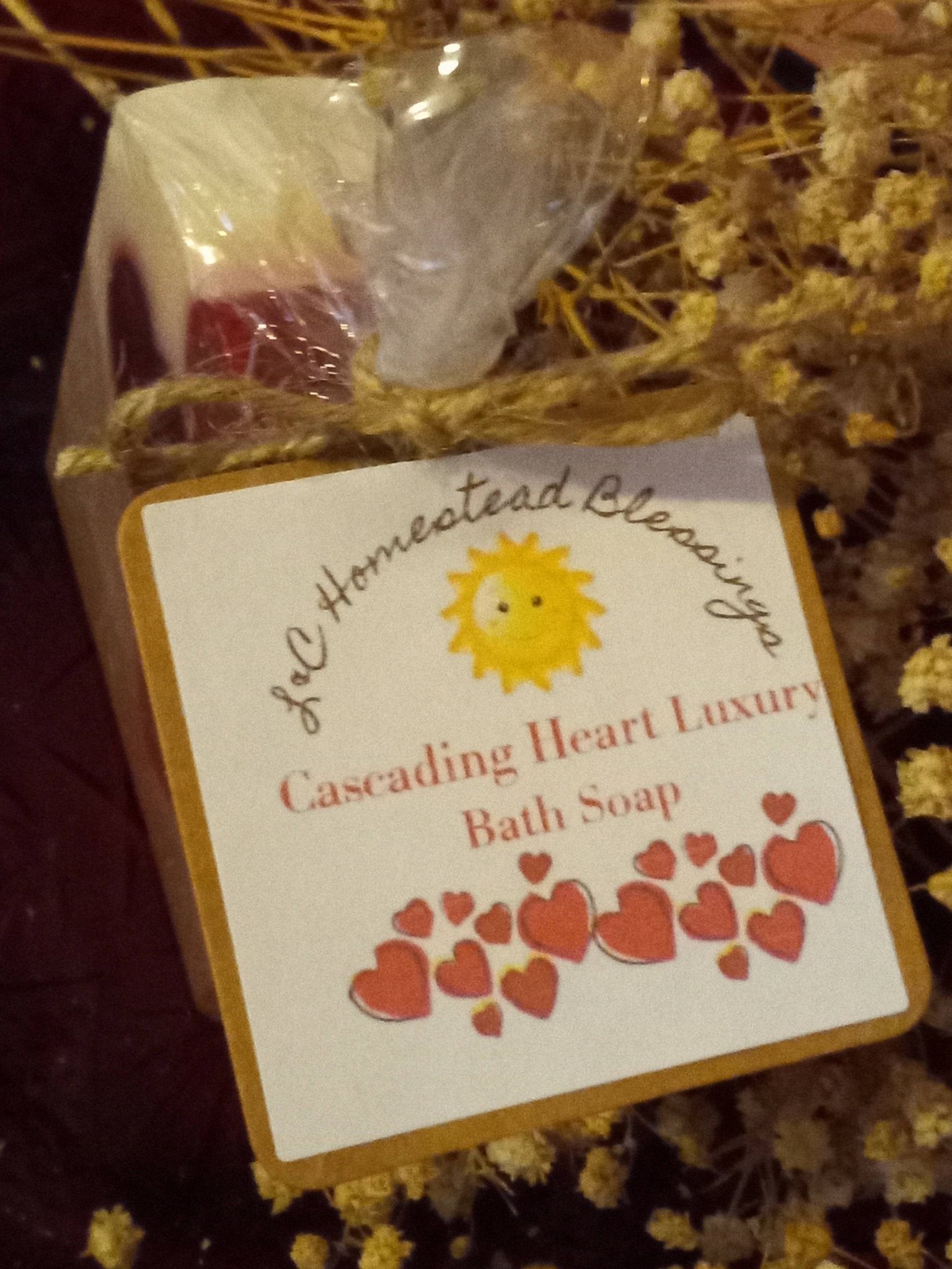 Cascading Heart Luxury Bath Soap - [ash-ling] Booksellers