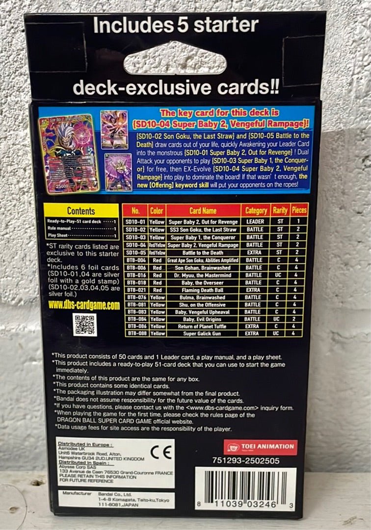 Dragon Ball Super Card Game Starter Deck - [ash-ling] Booksellers