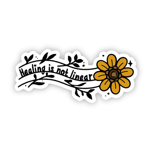 "Healing is not linear" sticker - [ash-ling] Booksellers