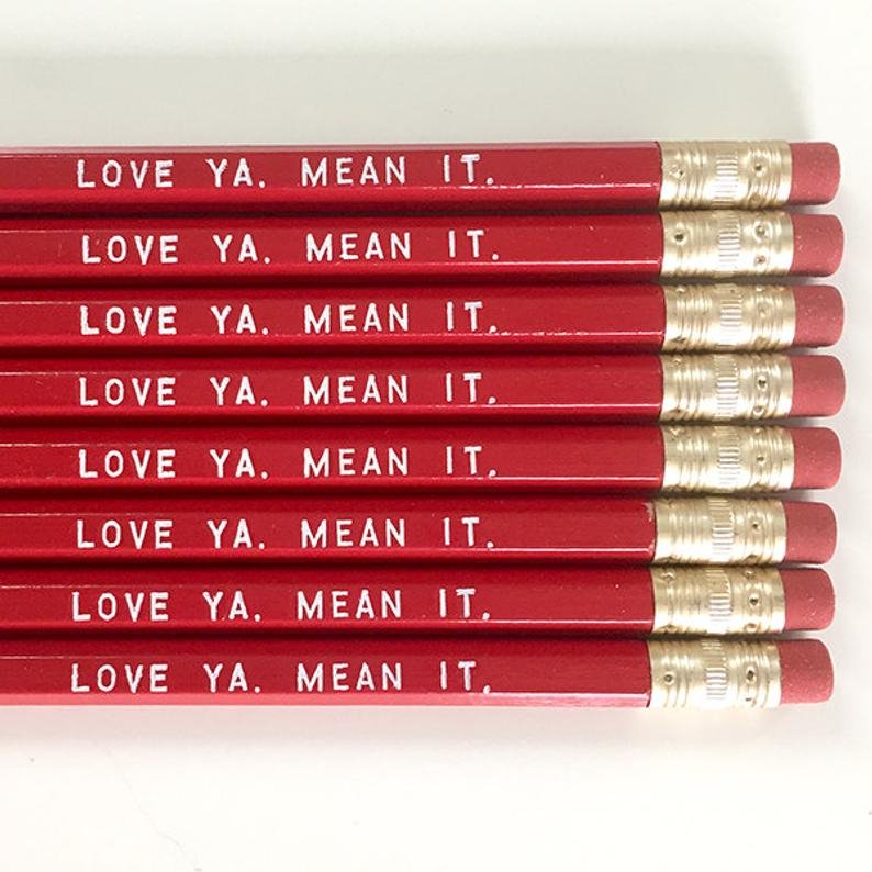 Love Ya Mean It Pencils - [ash-ling] Booksellers