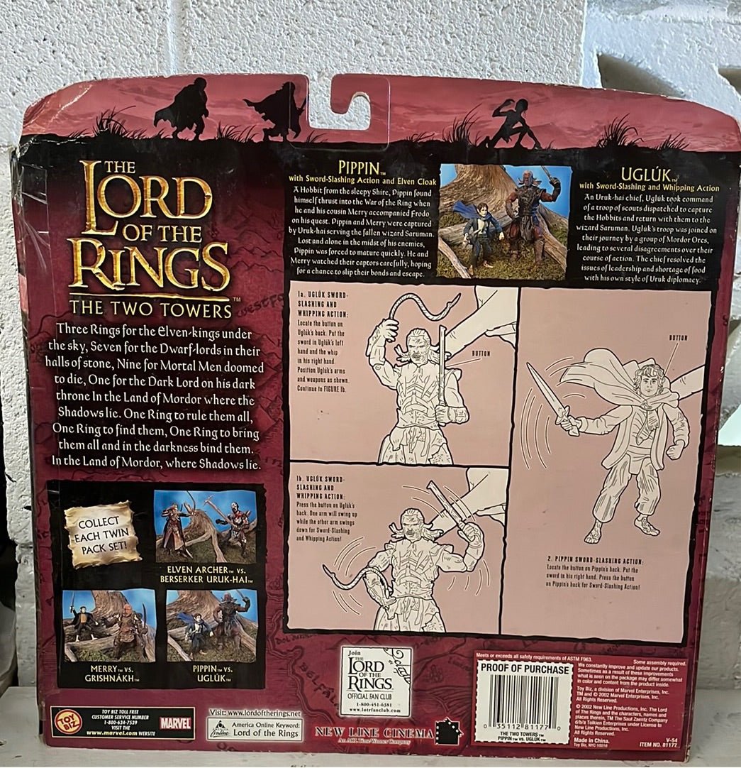 Pippin and Ugluk Action Figures - The Lord of the Rings: The Two Towers - [ash-ling] Booksellers