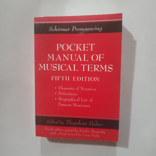 Pocket Manual of Musical Terms - [ash-ling] Booksellers