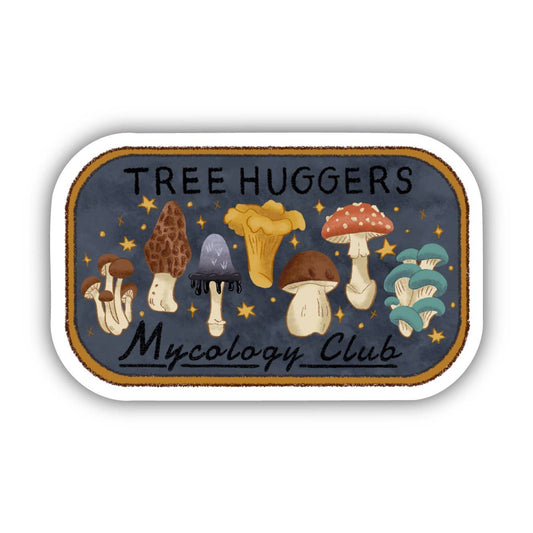 Tree Huggers Mycology Club Sticker - [ash-ling] Booksellers