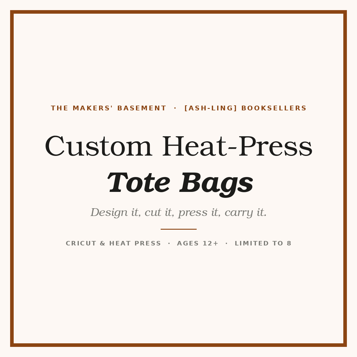 Custom Heat-Press Tote Bags