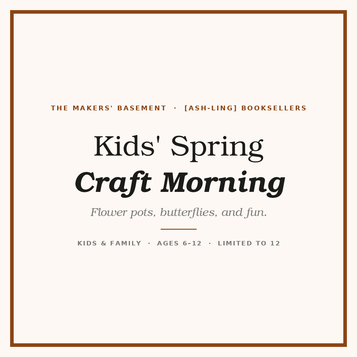 Kids' Spring Craft Morning