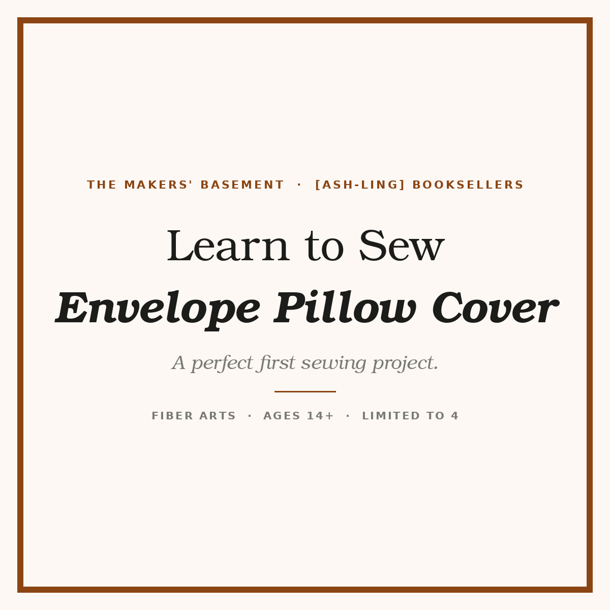 Learn to Sew: Envelope Pillow Cover