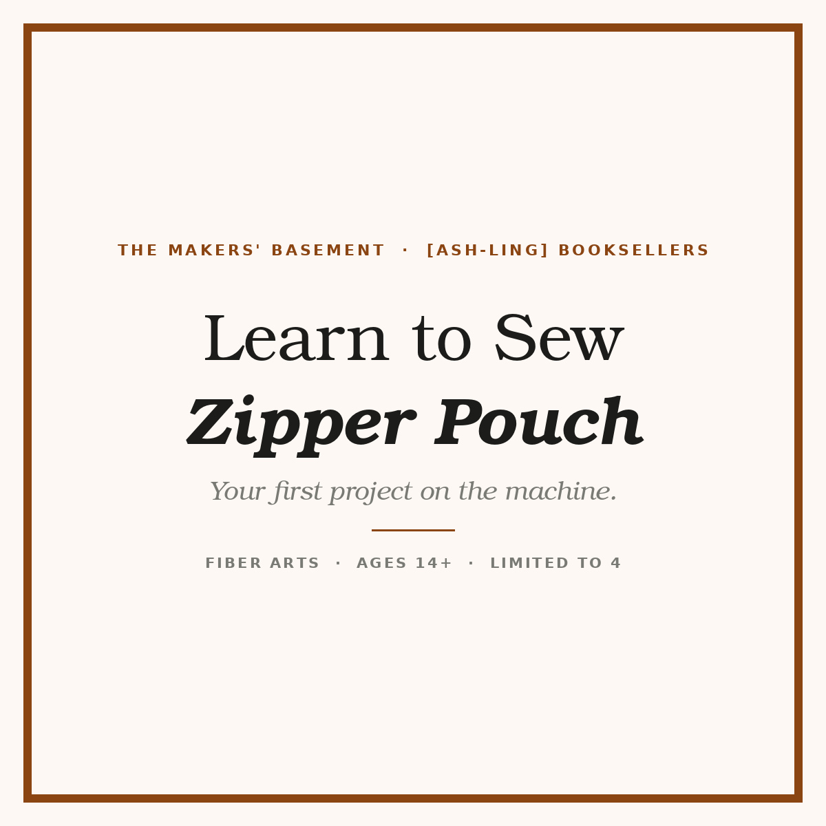 Learn to Sew: Zipper Pouch