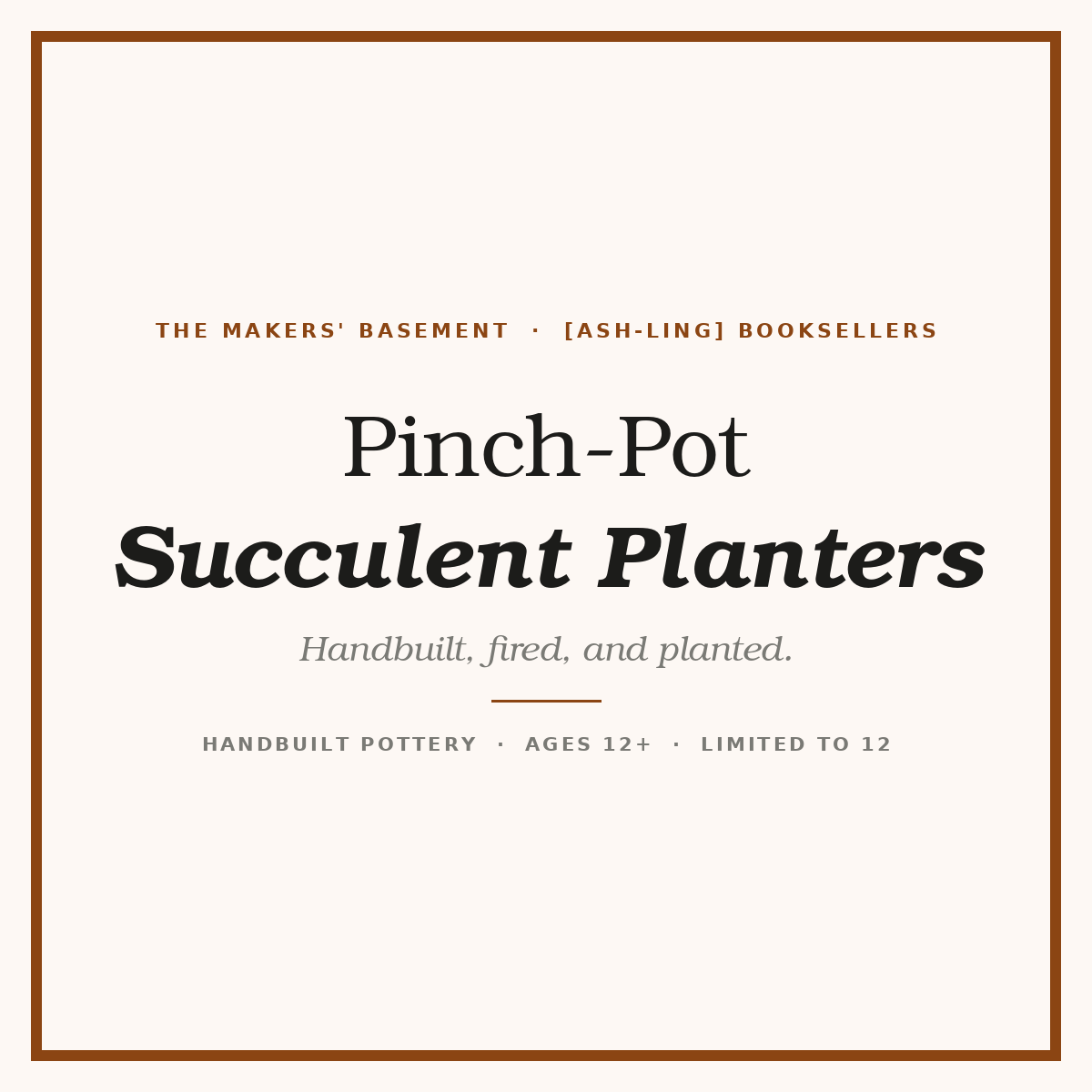 Pinch-Pot Succulent Planters
