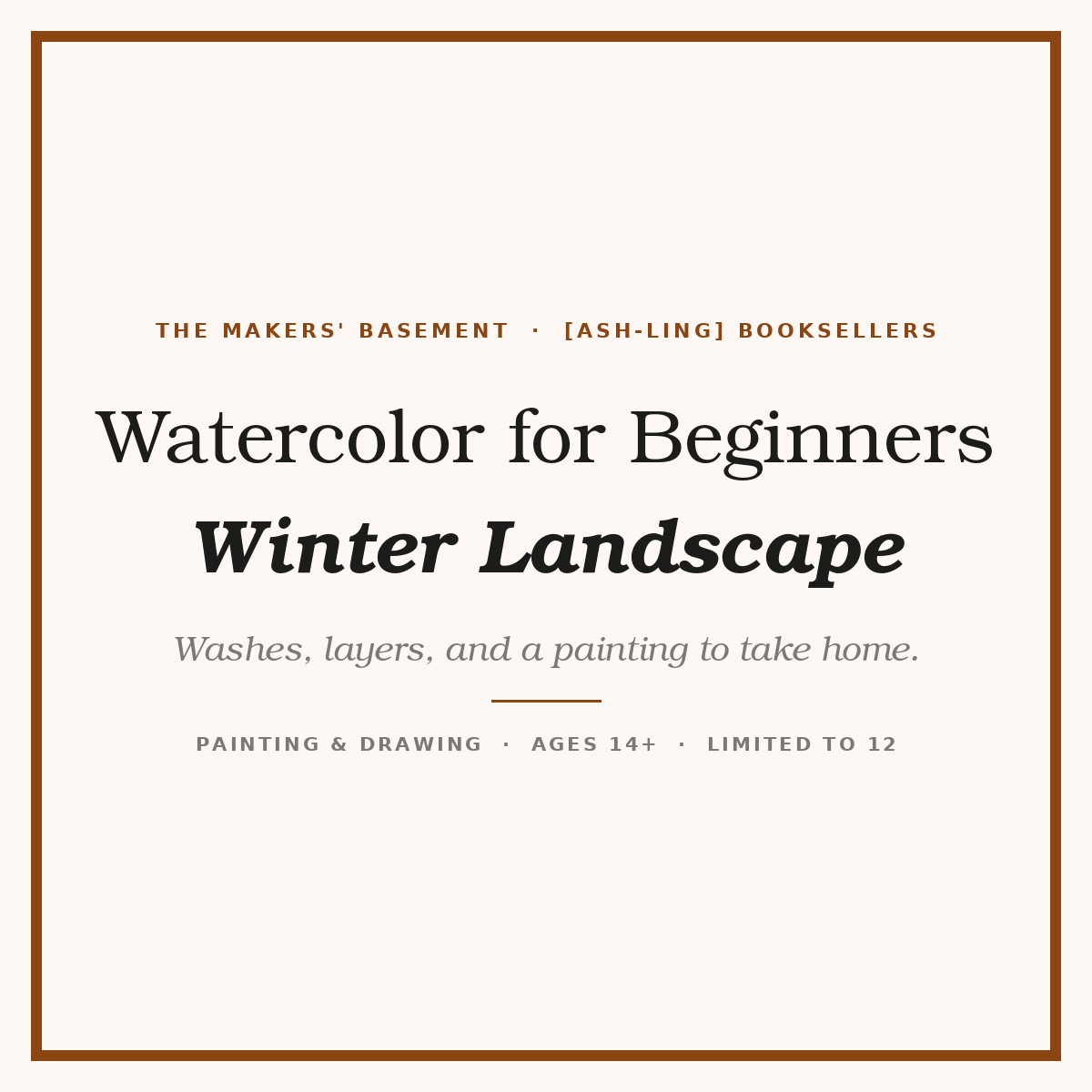 Watercolor for Beginners: Winter Landscape